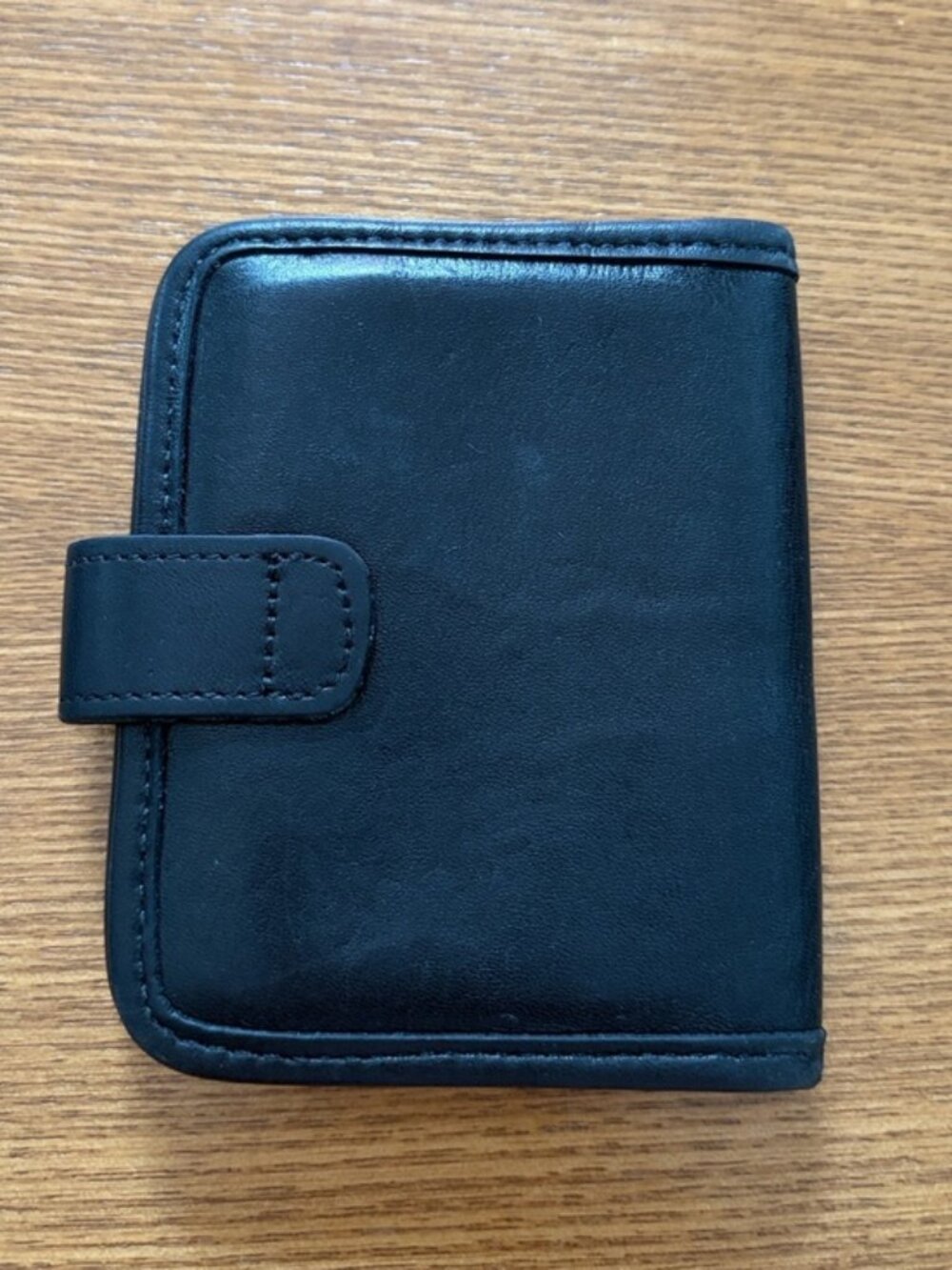 Rare Vintage Coach Black Leather Bifold Wallet Tab Closure Pocket Wallet - Picture 2 of 12